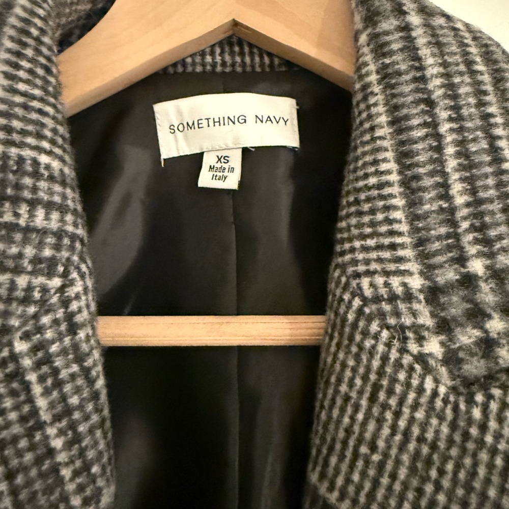 Something Navy Brushed Plaid Blazer - image 8